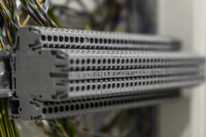 Electric control panel enclosure for power and distribution electricity. Uninterrupted, electrical voltage.